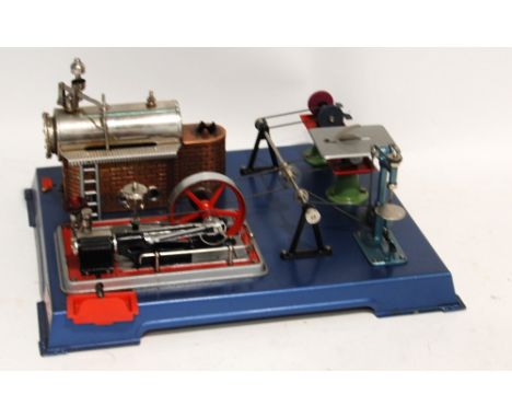 WILESCO, GERMANY VIRTUALLY MINT AND BOXED POWERED WORKSHOP PLANT MODEL No. D161 comprising STEAM PLANT powering a  HORIZONTAL
