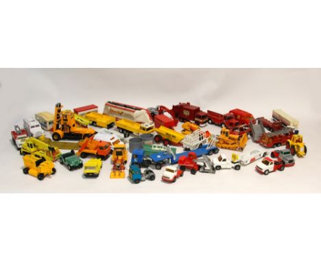 SELECTION OF MATCHBOX SUPER KINGS AND SIMILAR SIZE UNBOXED DIE CAST TOY VEHICLES VARIOUS MAKERS to include; K21 Ford H Series