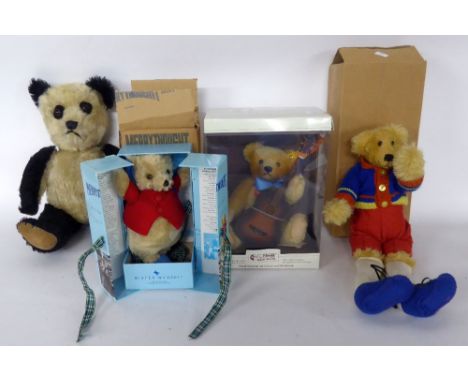 SIX MODERN BOXED STEIFF, DEAN'S RAG BOOK CO, and Merrythought teddy bears, also another 'Panda' bear (7)