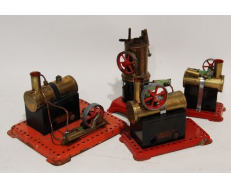 THREE MAMOD STEAM POWERED HORIZONTAL ENGINES  viz Minor 1, Minor 2 and SE. 2a in used condition TOGETHER WITH A MAMOD SIMPLE 