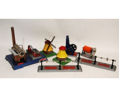 WILESCO, GERMANY MINT AND BOXED STEAM POWERED HORIZONTAL ENGINE, model No. D8, complete with pamphlets and accessories, picto