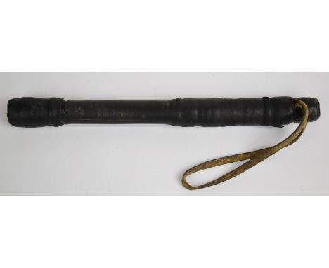 British circa 1970s flexible rubber covered truncheon, marked 'Yeoman' Dunlop, as used in Northern Ireland during 'The Troubl