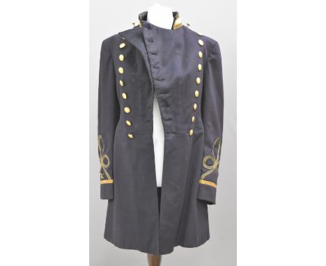 American 19th century style military jacket with retailer's label Charles Chrisdie &amp; Co 41 West 47th Street and tailor's 