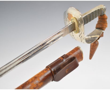 British 1897 pattern Infantry officer's sword with VR cypher, Robert Mole &amp; Son's makers to ricasso, 81cm straight blade,