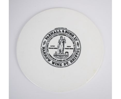 Parnall &amp; Sons Ltd, Narrow Wine St Bristol ceramic scale pan, diameter 18.5cm