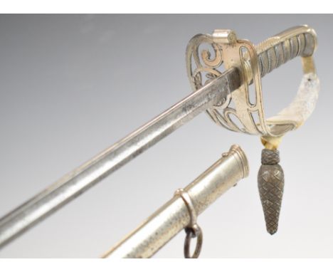 British 1854 pattern Henry Wilkinson Foot Guards officer's light or piquet weight sword with Grenadier Guards cypher to guard
