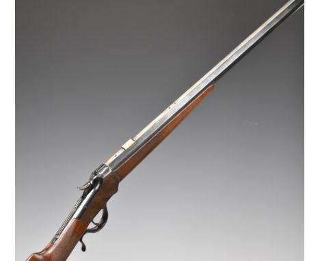J Stevens A T &amp; Co Winchester pattern .22 underlever-action falling block rifle with Parker-Hale PH56 adjustable peep-hol