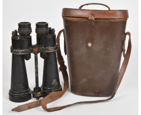 Pair of Barr &amp; Stroud Ministry marked binoculars, serial number 66640, with case