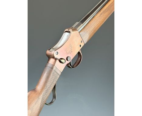 W W Greener Greener's GP Gun Martini underlever-action&nbsp;12 bore single barrelled&nbsp;shotgun with named lock, chequered 