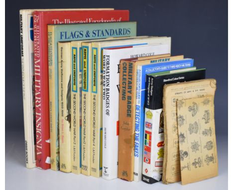 Eleven military reference books including German Army Uniforms and Insignia 1933-1945 by Brian Davis, Detecting the Fakes by 
