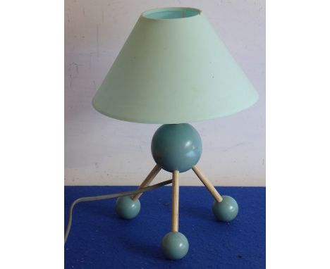 A small table lamp modelled on the Sputnik 1 Earth satellite&nbsp;with original shade,&nbsp;late 1950s / early 1970s (32cm hi