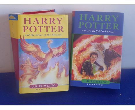 Harry Potter and The Order of The Phoenix (First Edition 2003 with dust jacket), together with Harry Potter and The Half-Bloo