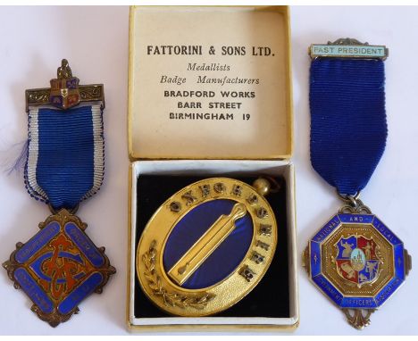 Two silver-gilt medals, one Independent Order of Oddfellows M.U., National and Local Government Officers Association (Past Pr