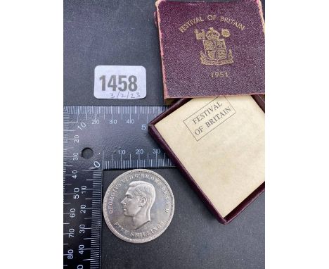 1951 silver Festival of Britain crown boxed proof