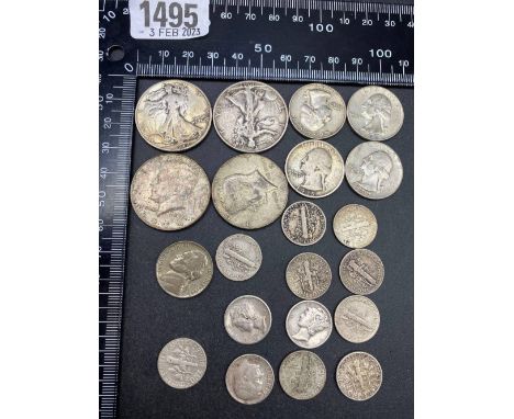 American silver coins 108 g.