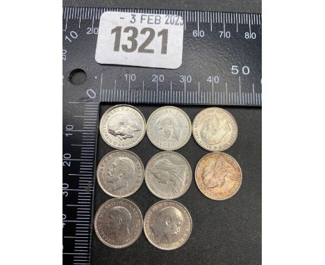 8 x UNC silver 3ds 