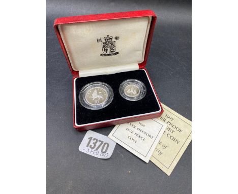 Silver Piedfort 5p and10p
