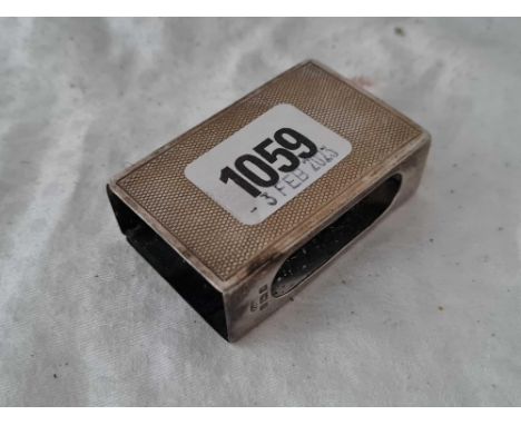 A matchbox holder engine turned, London 1925, 32g