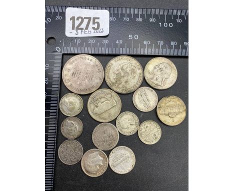 Foreign silver coins 56 g.