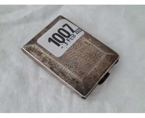 A match case holder engine turned gilt interior 2 ½ inches B’ham 1926