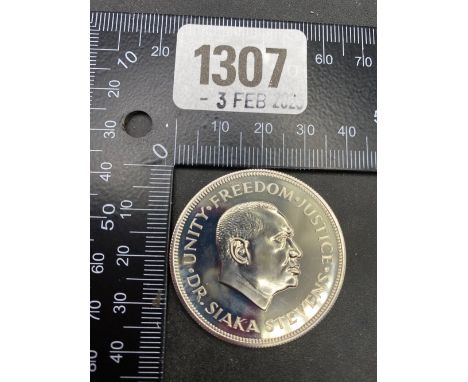 1974 Sierra Leone proof silver 1 Leone