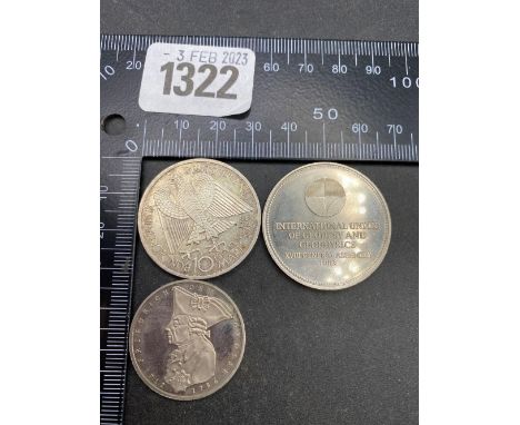 3 German silver coins 