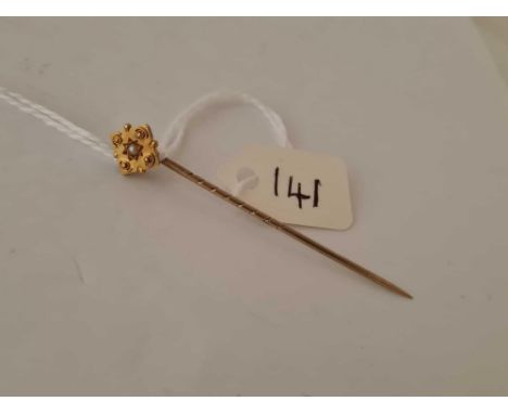 Peal 15ct Gold Cannetille Lozenged Shaped Stick Pin