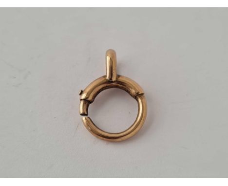Large Victorian sprung 9ct bolt ring 1.8g