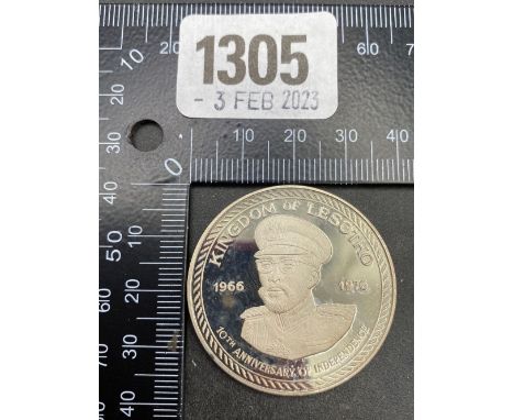 1976 Lesotho proof silver 10 Maloti
