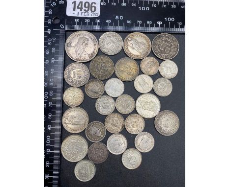 Swiss silver coins 116 g.