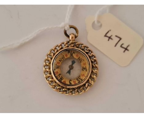 15ct compass pendant, hallmarked Birmingham 1904