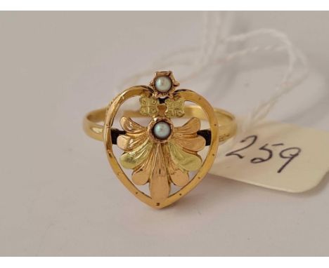 A early 20th century ring 18ct gold tested size P 3.2 gms
