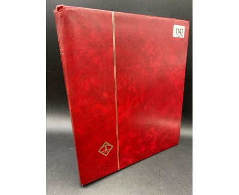 GB - Album - large red "Lighthouse" album of hagners with GB pre-dec + dec com, sets m+used + defs 'ditto' + C'weath prs/bloc