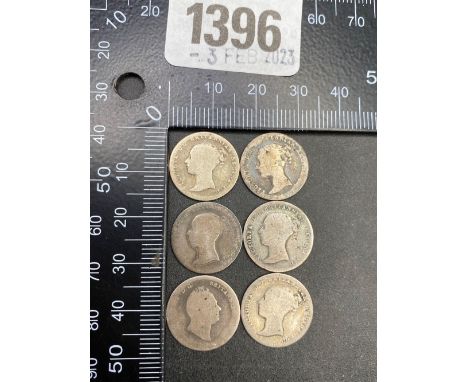 Six William II and Vic silver groats