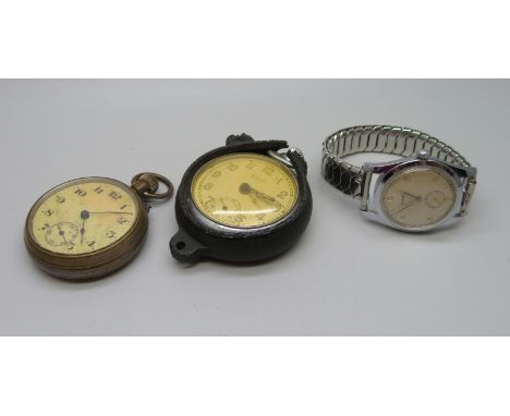 A Rotary wristwatch and two pocket watches 