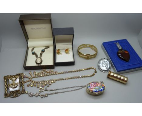 A collection of vintage jewellery, perfume, etc. 