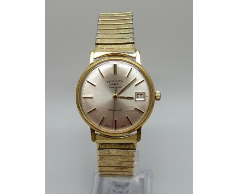 A Rotary automatic 25 jewels wristwatch 