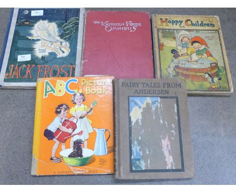 Five vintage children's annuals, Jack Frost First Edition, (1905), Happy Children (Panorama series) by Mable Lucie Attwell, T