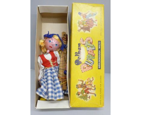 A Pelham puppet, Dutch girl, boxed 