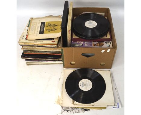 A quantity of assorted vinyl records, to include Buddy Holly and Blind Faith, spread over two boxes