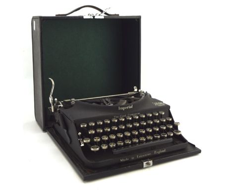 A vintage Imperial Good Companion typewriter in original carry case