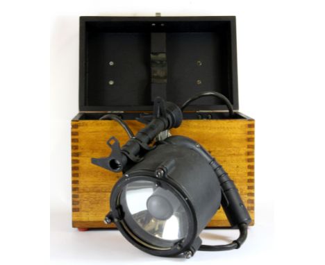 A cased admiralty ships signalling lamp, pattern number 5410.