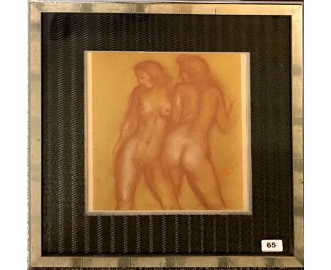 A framed lithograph by A. Maiol, 50 x 50cm.