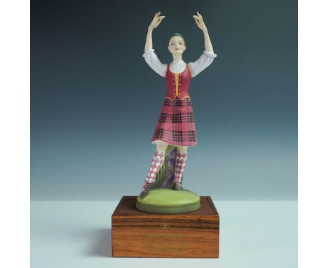 Royal Doulton Dancers of the World Scottish Dancer, model HN2436, designed by Peggy Davies. This beautifully detailed porcela