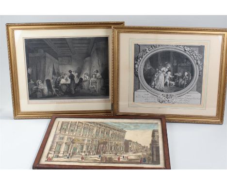 After Nicolas Lavreince  Swedish 1737- 1807, engraver Francois Dequevauviller 1745-1807, engraving of some women preparing fo