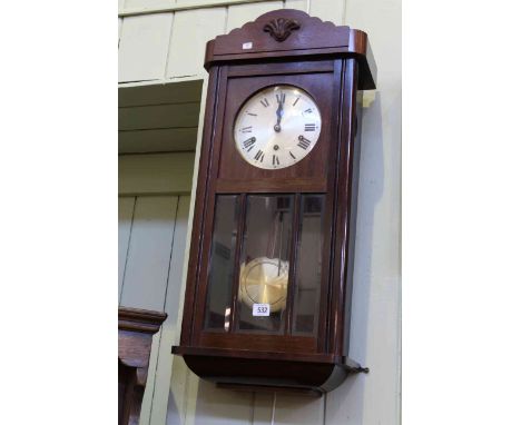 1920's mahogany cased wall clock