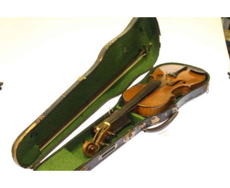Vintage violin, bow and case