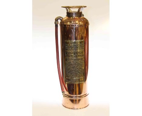 Vintage brass and copper fire extinguisher by Childs
