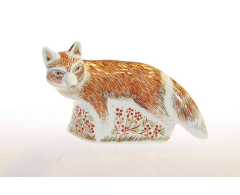 Royal Crown Derby Mother Fox paperweight, first quality