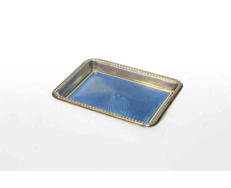 Silver and blue enamel dish, London 1918